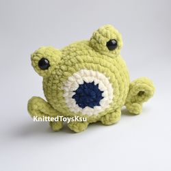 frog evil eye Mothers day gift office desk pet, cute leggy froggy plushie birthday gift for best friend