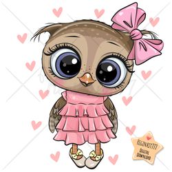 cute cartoon owl png, clipart, sublimation design, cool, print, clip art, dress