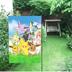 Pokemon Pikachu Garden Flag (Two Sides Printing, without Flagpole)