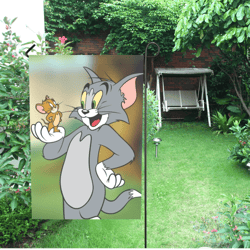 Tom And Jerry Garden Flag (Two Sides Printing, without Flagpole)