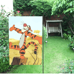 Tigger Garden Flag (Two Sides Printing, without Flagpole)
