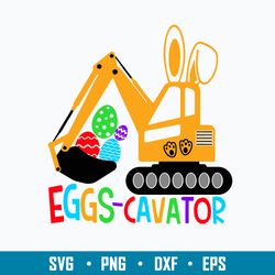 easter eggs cavator svg, easter kid svg, png dxf eps file