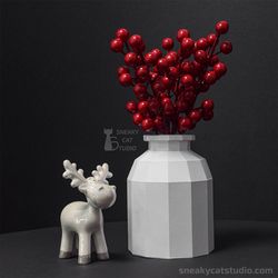 Vase model 5 - 3D Papercraft template Digital pattern for printing and cutting (pdf, svg, dxf*)