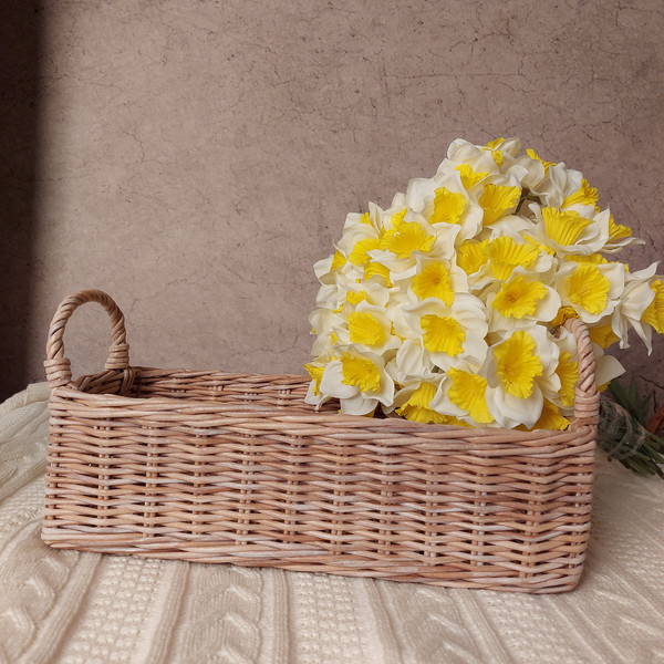 Wicker flower basket