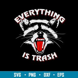 everything is trash raccoon svg, fox animal svg, png dxf eps file