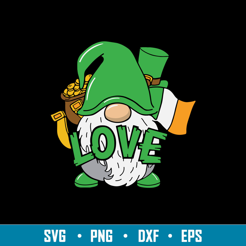 Featuring Gnome with Lucky Pot of Gold Svg, Gnomes Love Svg, Png Dxf Eps File.jpg