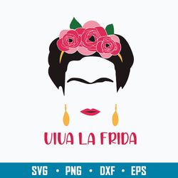 frida khalo viva la frida svg, frida svg, png dxf eps file