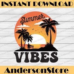 summer vibes png print file for sublimation or print, retro sublimation, summer, beach designs, vintage, leopard print