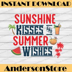 sunshine kisses summer wishes svg, summer svg, beach svg, beach life, beach shirt svg, summer quote, cricut cut files