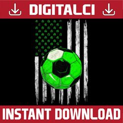retro usa flag soccer shamrock sports st. patrick's day png sublimation designs
