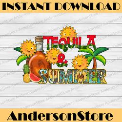 tequila & summer png, i love summer png file, summer design, watermelon, watermelon pattern, sublimation designs