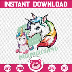 Mamacorn Cute Unicorn Png PNG Printable Digital Print Design, Happy Mothers Day Png, Unicorn Mama PNG Bundle, Mamacorn M