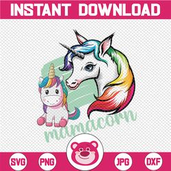 mamacorn cute unicorn png png printable digital print design, happy mothers day png, unicorn mama png bundle, mamacorn m