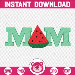 mom watermelon svg png, png download, cricut png printable, digital print design, instant digital download