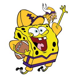 Minnesota Vikings Football Spongebob Svg, Sport Svg, Minnesota Vikings Svg, Vikings Football Team, Vikings Svg, Minnesot