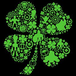 marvel super heroes green shamrock st. patrick's day svg, marvel svg, st patricks truck svg