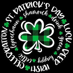 st patricks day svg, shamrock svg, shamrock plaid svg, clover svg, st. patrick svg