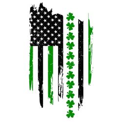 flag with shamrocks svg png, green shamrock svg
