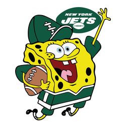 New York Jets Football Spongebob Svg, Sport Svg, Jets Svg, Jets NFL Svg, New York Jets Svg, NY Jets svg, Super Bowl Svg,