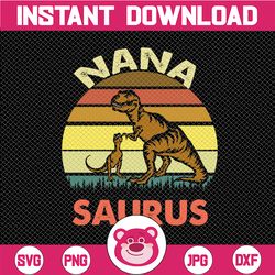 Nanasaurus T Rex Dinosaur Nana Saurus Family Matching Women PNG File