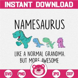 Personalized Name Like A Normal Grandma Svg, Mothers Day Svg, Gigisaurus Svg, Grandmasaurus Svg, T Rex Grandma Svg, T Re