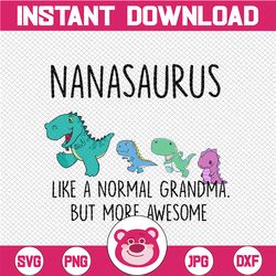 Nanasaurus Like A Normal Grandma Svg, Mothers Day Svg, Gigisaurus Svg, Grandmasaurus Svg, T Rex Grandma Svg, T Rex Gigi