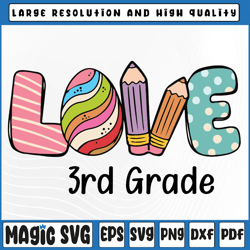 Happy Easter Day 3rd Grade Squad Svg, Love Teacher life easter Svg, Easter Bunny, Easter Day, Digital download