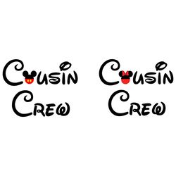 cousin crew mickey and minnie mouse svg png, family svg
