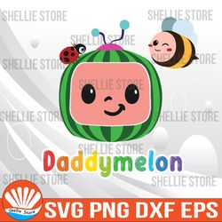 daddymelon svg, cocomelon svg, cocomelon digital file, cocomelon, cricut and silhouette files, layered cut file