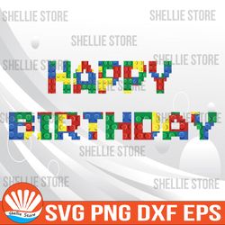 happy birthday svg, jpg, png & svg, dxf cut file, printable digital, instant download