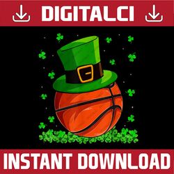 funny basketball lover hat shamrock irish st. patrick's day png sublimation designs