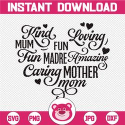 Love SVG, Word Art SVG, Heart SVG, Mother's Day Gift, Gift for Mom, Instant Download, Cricut Svg, Silhouette Svg, Cut Fi