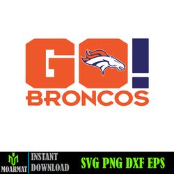 Denver Broncos SVG, Denver Broncos files, broncos logo, football, silhouette cameo, cricut (18)