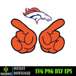 Denver Broncos SVG, Denver Broncos files, broncos logo, football, silhouette cameo, cricut (21)