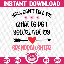 you can't tell me what to do you're not my granddaughter svg, cricut, cutting file, clipart