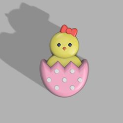 Girl chicken in the shell STL file