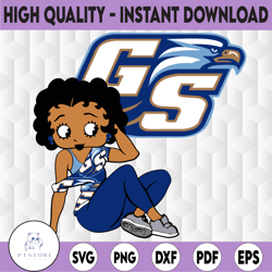 betty boop with georgia southern png file, ncaa png, sublimation ready, sublimation design download