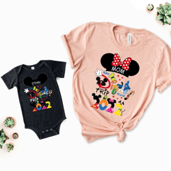 my first disney trip shirt, custom disney 2022 trip shirt, disney family matching shirts, mama mouse mini mouse shirts