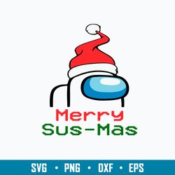 imagen merry sus mas among us svg, among us svg, christmas svg, png dxf eps file