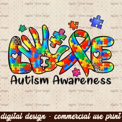 Love Autism Awareness png sublimation design download, Autism Awareness png, Autism png, sublimate designs download