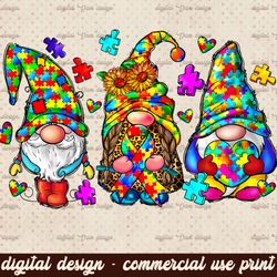 Autism gnomes png sublimation design download, Autism Awareness png, gnomes png design, Autism png, sublimate designs do