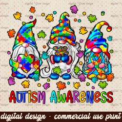 Autism gnomes png sublimation design download, Autism Awareness png, gnomes png design, Autism png, sublimate designs do