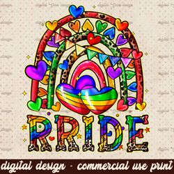 Western Lgbtq Pride Rainbow Png Sublimation Design, Lgbtq Png, Leopard Lgbt Rainbow Png, Pride Rainbow Png, Lgbt Rainbow