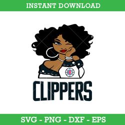 Los Angeles Clippers Girl Svg, Los Angeles Clippers Svg, Girl Sport Svg, NBA Svg, Png Dxf Eps, Instant Download