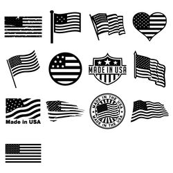 American Flag SVG Vector Bundle, Bundle SVG, svg files, svg cricut,