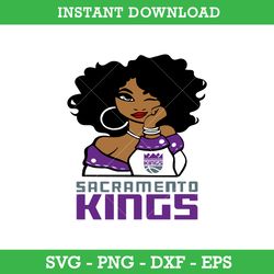 sacramento kings girl svg, sacramento kings svg, girl sport svg, nba svg, png dxf eps, instant download