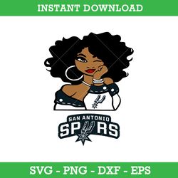 San Antonio Spurs Girl Svg, San Antonio Spurs Svg, Girl Sport Svg, NBA Svg, Png Dxf Eps, Instant Download