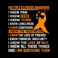 multiple sclerosis awareness svg png, awareness svg, i know pain svg