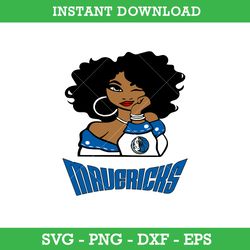 Dallas Mavericks Girl Svg, Dallas Mavericks Svg, Girl Sport Svg, NBA Svg, Png Dxf Eps, Instant Download