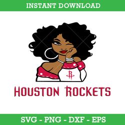 Houston Rockets Girl Svg, Houston Rockets Svg, Girl Sport Svg, NBA Svg, Png Dxf Eps, Instant Download